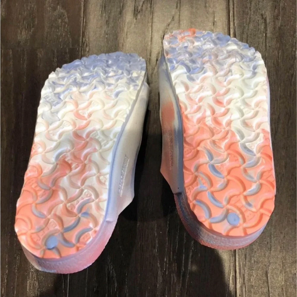 Birkenstock Arizona Essentials Sandals EVA Multi Coral Blue - Girls Size 8